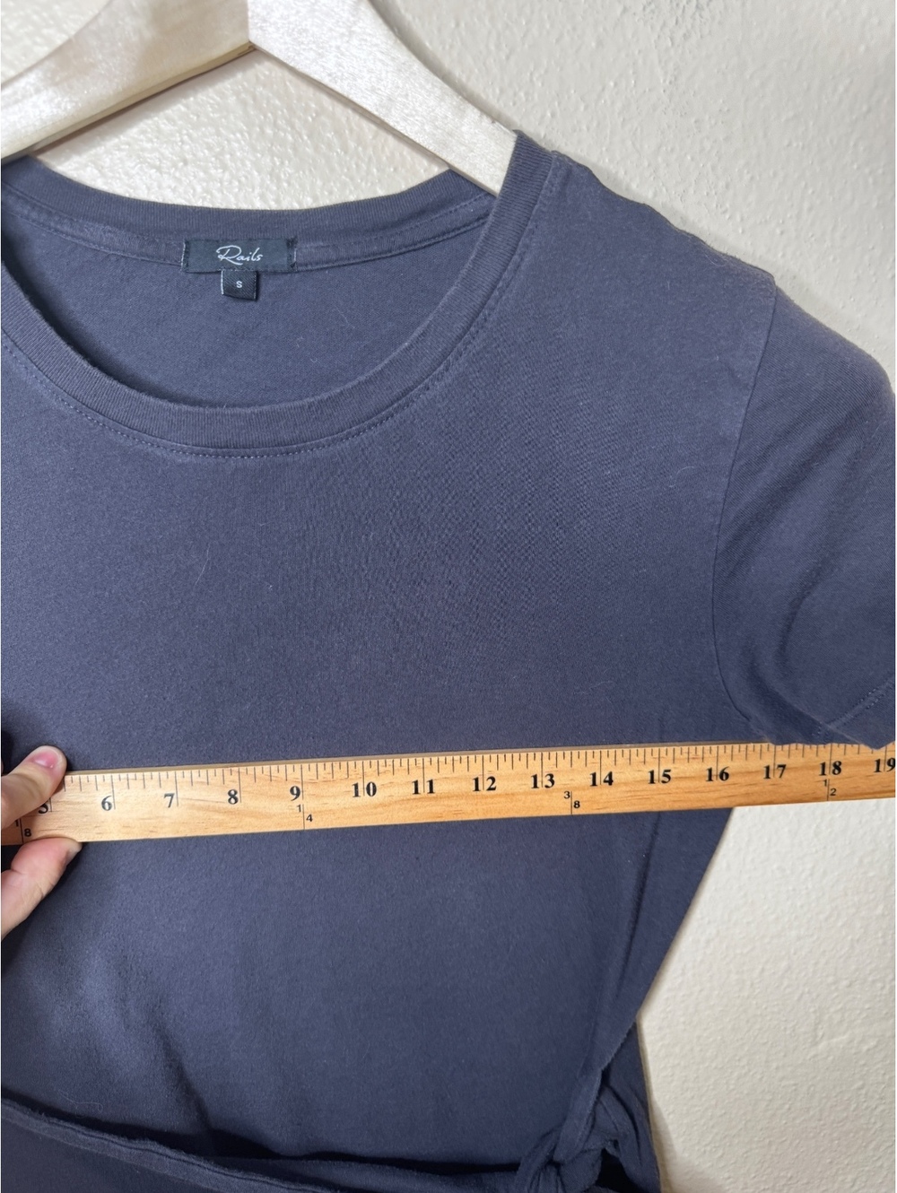 Rails Edie Cotton Dress Women's Small Black Short Sleeve Side Tie - Picture 7 of 8